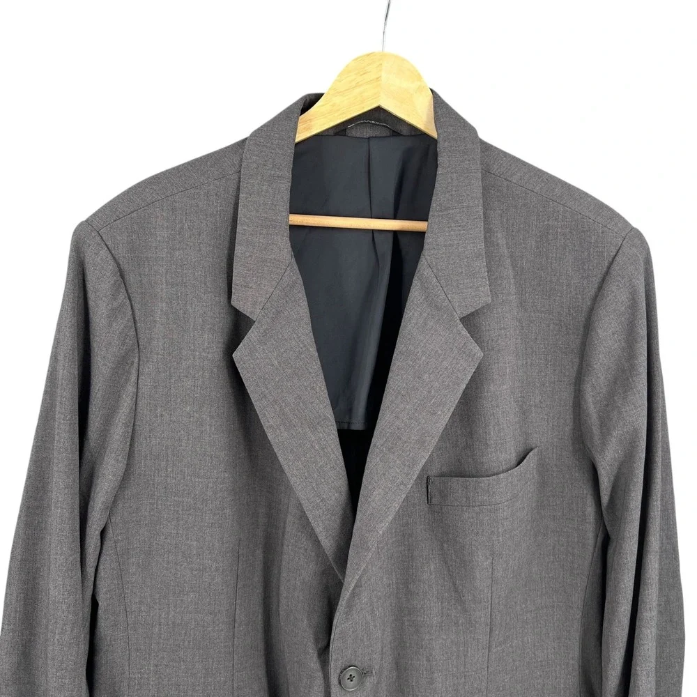 Ministry of Supply Gray‎ Stretch Blazer Jacket Mens 46 Two Button Tech Fabric